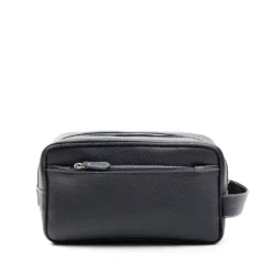 BEAUTY CASE DA UOMO BLU In pelle martellata