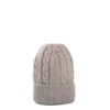 BERRETTO BEIGE A trecce in cashmere
