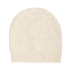 BERRETTO BICOLORE BIANCO E BEIGE In cashmere