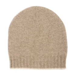 BERRETTO BICOLORE BIANCO E CAMMELLO In cashmere