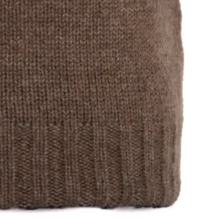 BERRETTO BICOLORE MARRONE E MARRONE E BLU SCURO In cashmere