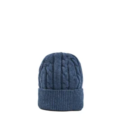 BERRETTO BLU A trecce in cashmere