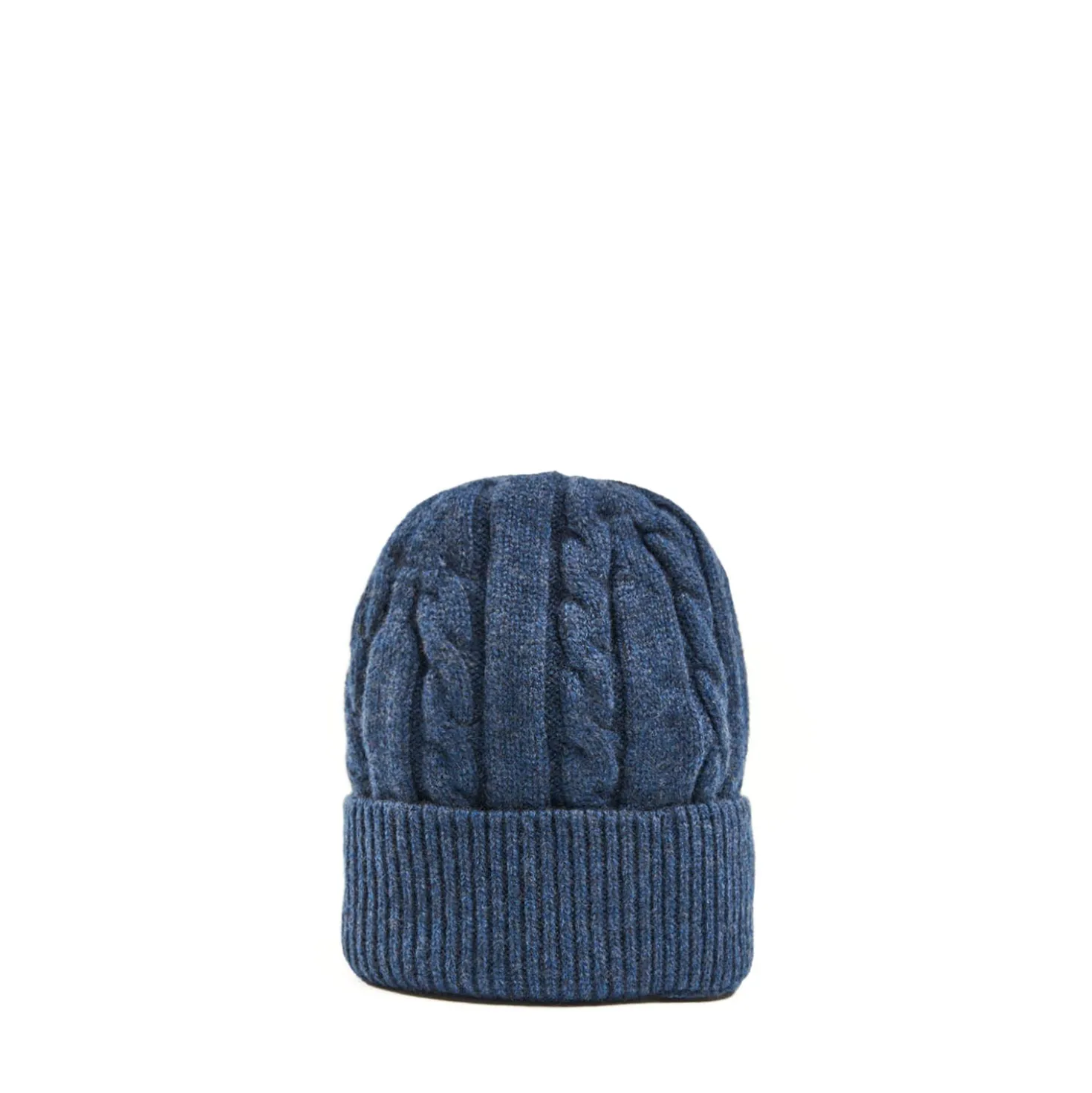BERRETTO BLU A trecce in cashmere
