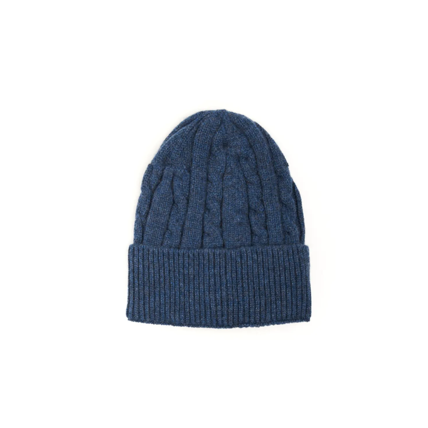 BERRETTO BLU A trecce in cashmere