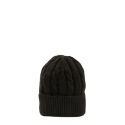BERRETTO NERO A trecce in cashmere