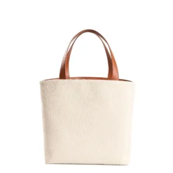 BORSA BEACH In canvas e pelle liscia