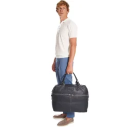 BORSA DA VIAGGIOBLU SCURO In pelle martellata