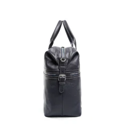 BORSA DA VIAGGIOBLU SCURO In pelle martellata