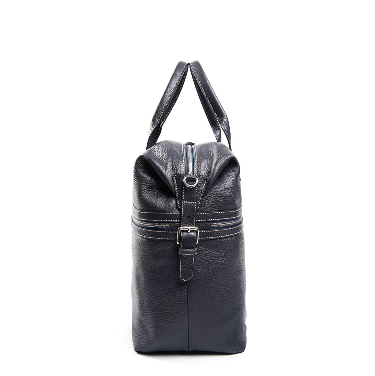 BORSA DA VIAGGIOBLU SCURO In pelle martellata