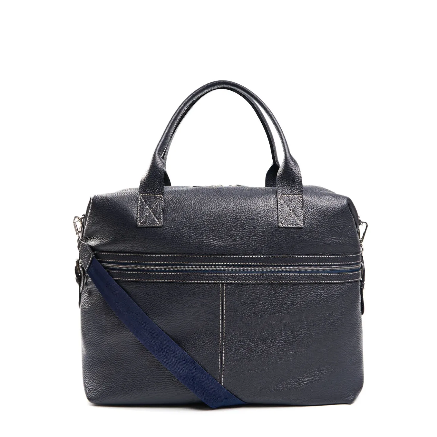 BORSA DA VIAGGIOBLU SCURO In pelle martellata