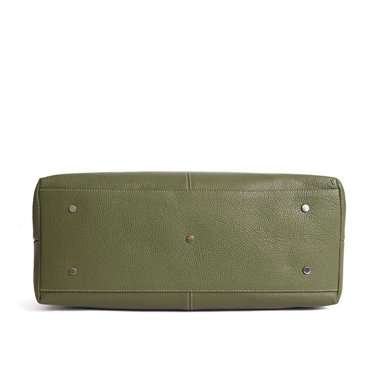BORSA DA VIAGGIO VERDE OLIVA In pelle martellata