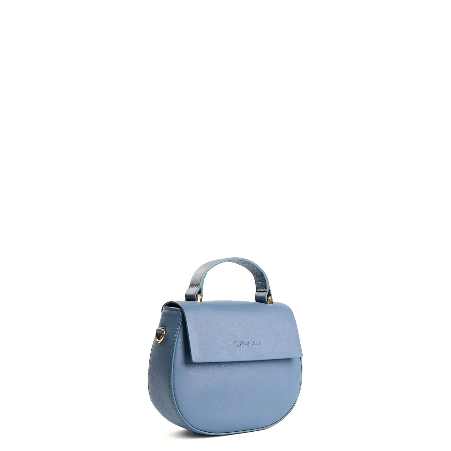 BORSA MINI CLEO AZZURRO POLVERE In pelle liscia