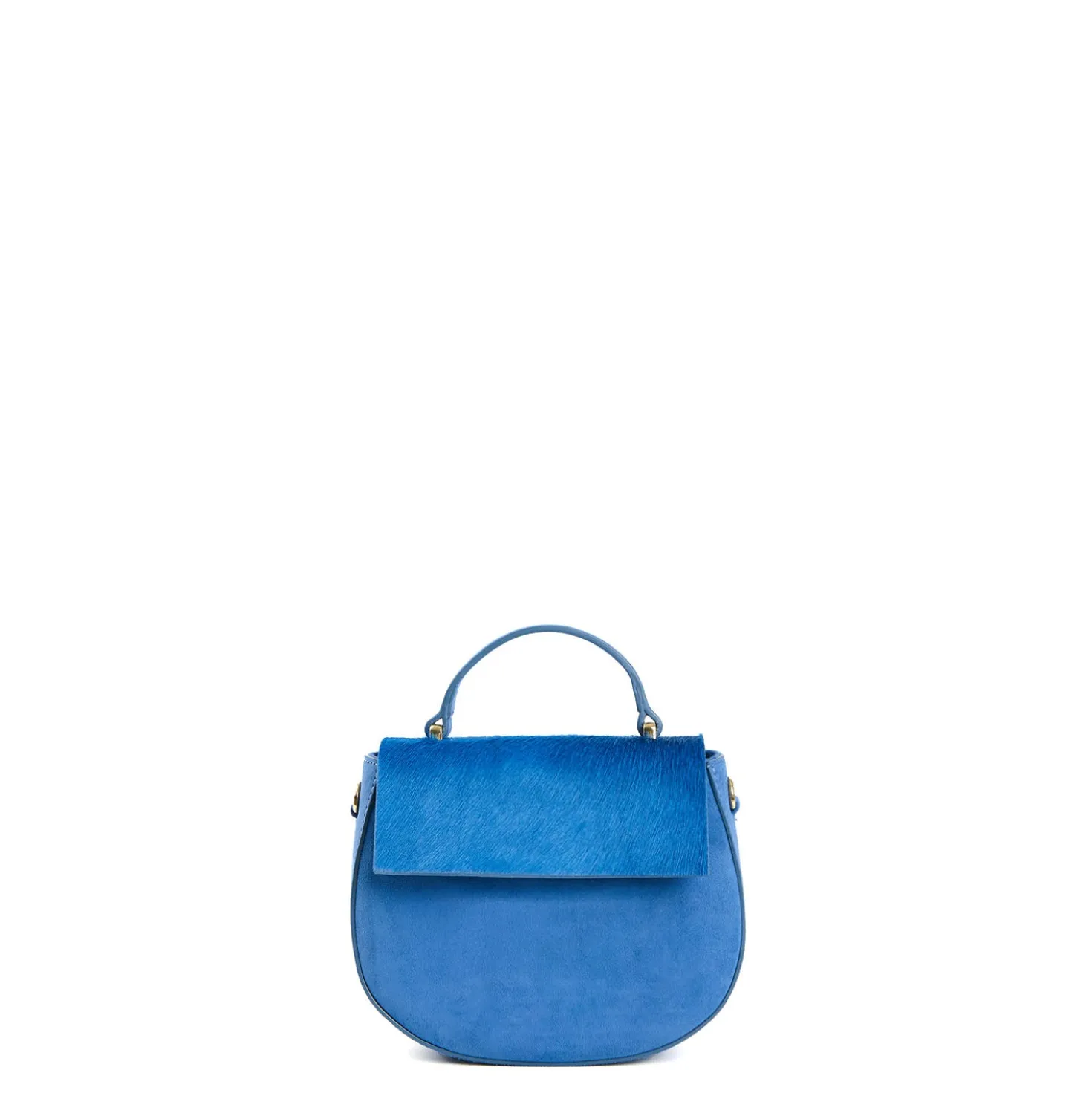 BORSA MINI CLEO BLUETTE In camoscio e cavallino