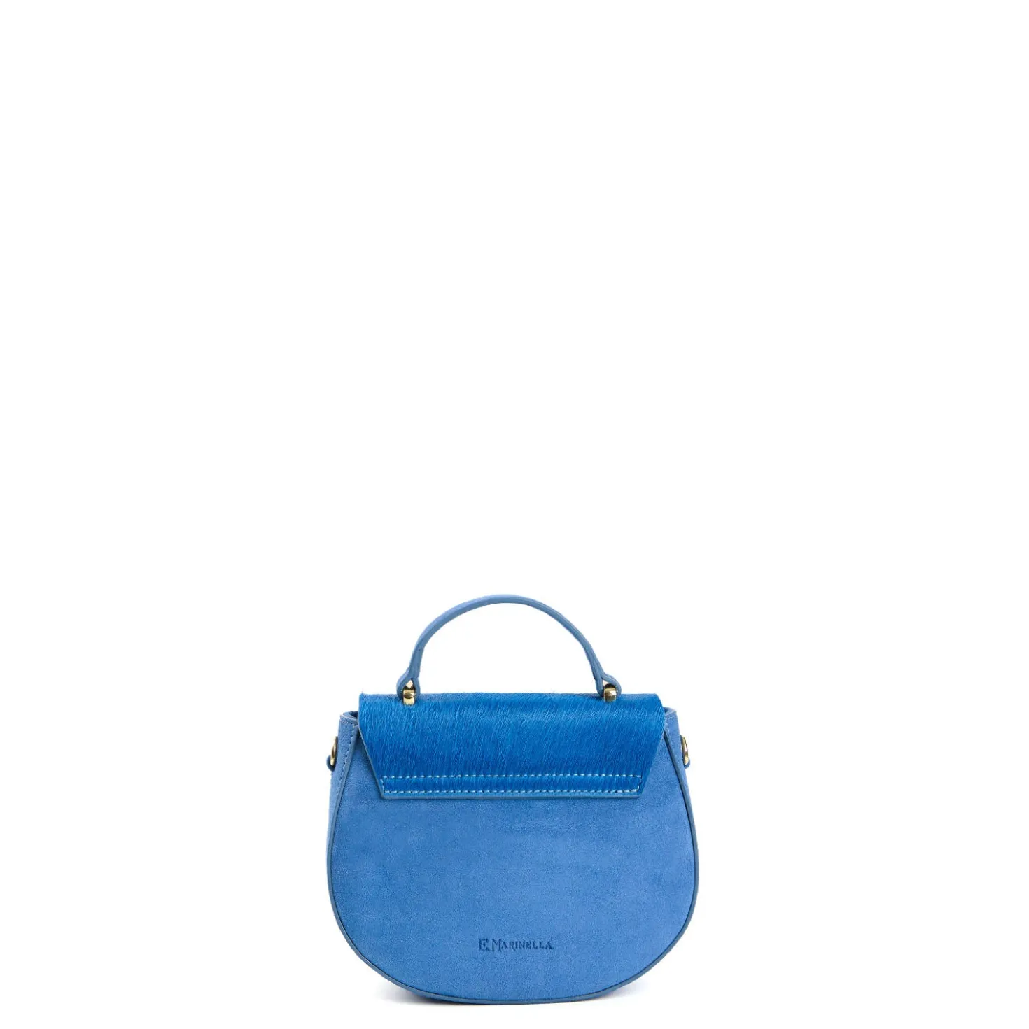 BORSA MINI CLEO BLUETTE In camoscio e cavallino