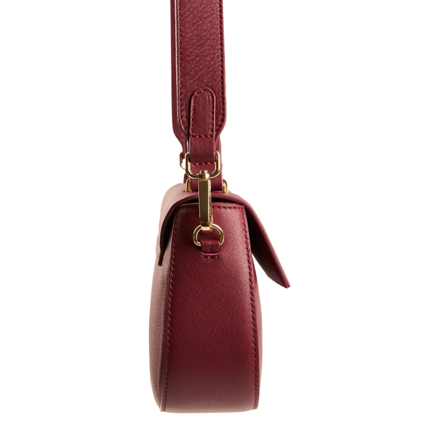 BORSA MINI CLEO BORDEAUX In pelle liscia