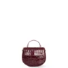BORSA MINI CLEO BORDEUAUX Stampa coccodrillo