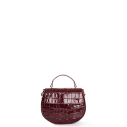 BORSA MINI CLEO BORDEUAUX Stampa coccodrillo