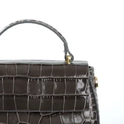 BORSA MINI CLEO GRIGIA Stampa coccodrillo