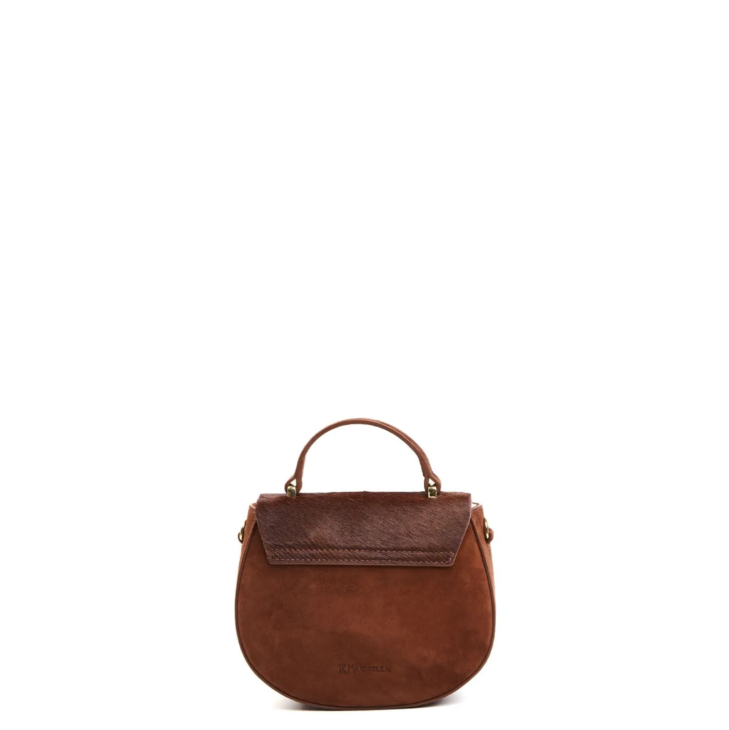 BORSA MINI CLEO MARRONE In camoscio e cavallino