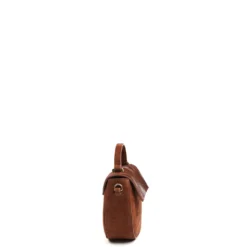 BORSA MINI CLEO MARRONE In camoscio e cavallino