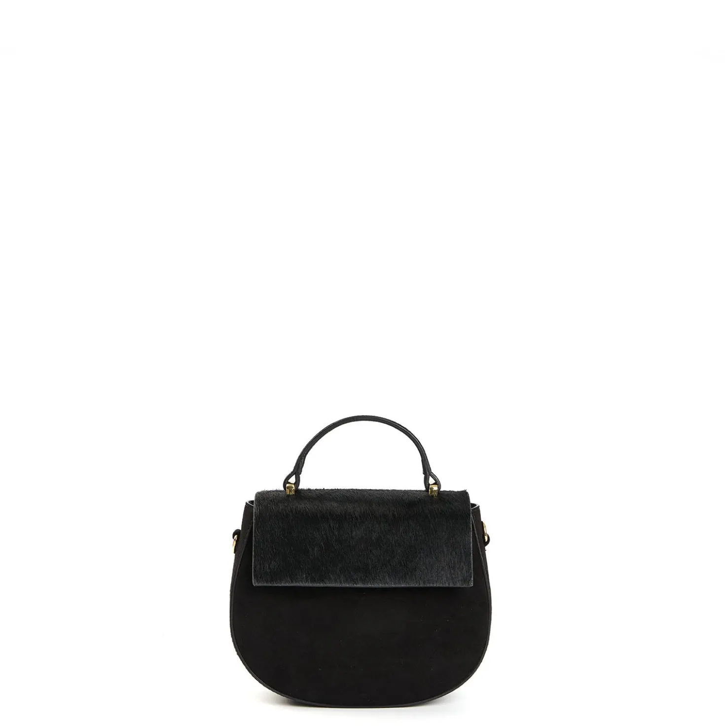 BORSA MINI CLEO NERA In camoscio e cavallino