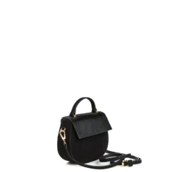 BORSA MINI CLEO NERA In camoscio e cavallino