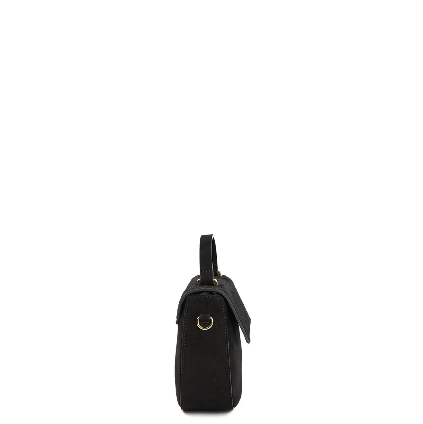BORSA MINI CLEO NERA In camoscio e cavallino