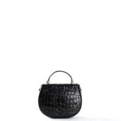 BORSA MINI CLEO NERA Stampa coccodrillo