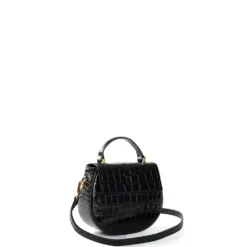 BORSA MINI CLEO NERA Stampa coccodrillo