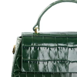 BORSA MINI CLEO VERDE Stampa coccodrillo
