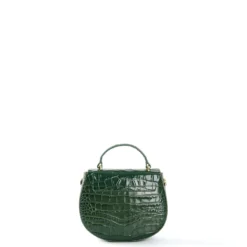 BORSA MINI CLEO VERDE Stampa coccodrillo