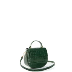 BORSA MINI CLEO VERDE Stampa coccodrillo
