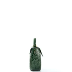 BORSA MINI CLEO VERDE Stampa coccodrillo