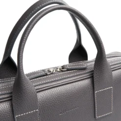 BORSA PORTA PC GRIGIA In pelle martellata