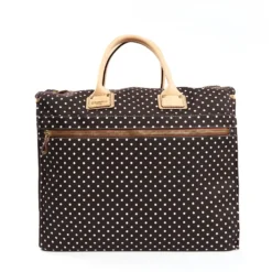BORSA WEEKEND DESTRUTTURATA MARRONE SCURO Pois