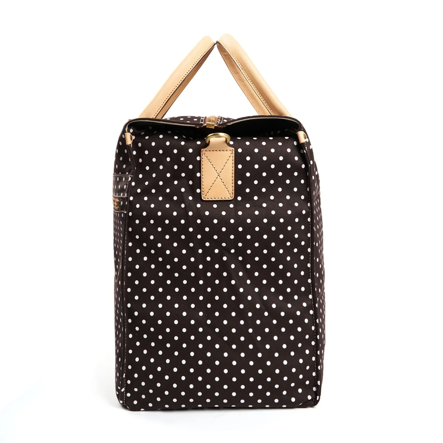 BORSA WEEKEND DESTRUTTURATA MARRONE SCURO Pois