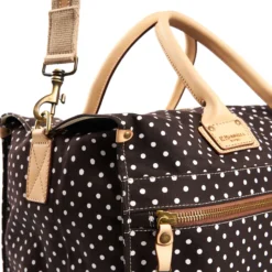 BORSA WEEKEND DESTRUTTURATA MARRONE SCURO Pois
