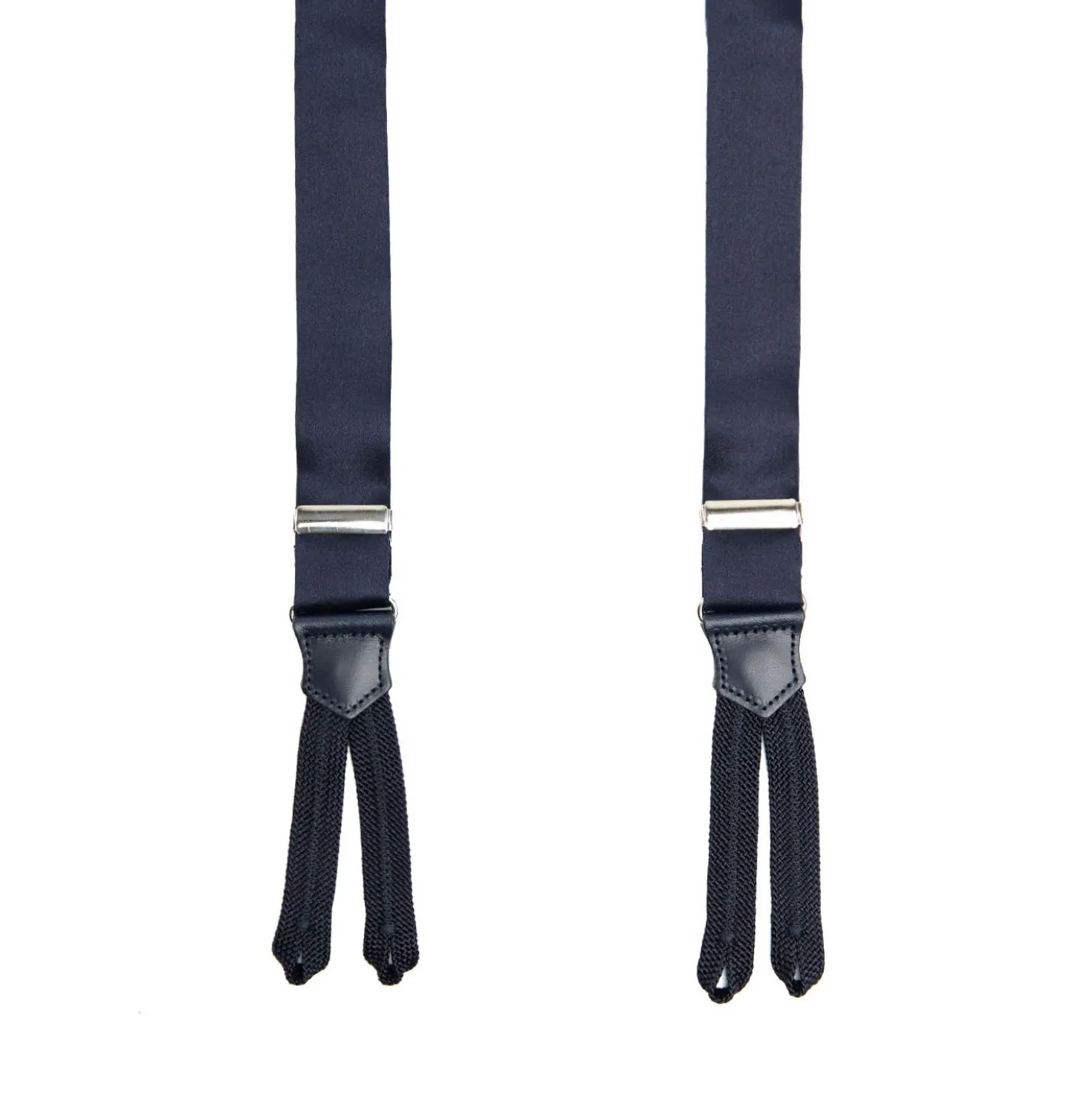 BRETELLE BLU SCURO In raso di seta 2,5 cm