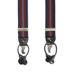 BRETELLE EM BLU SCURO E BORDEAUX Rigata