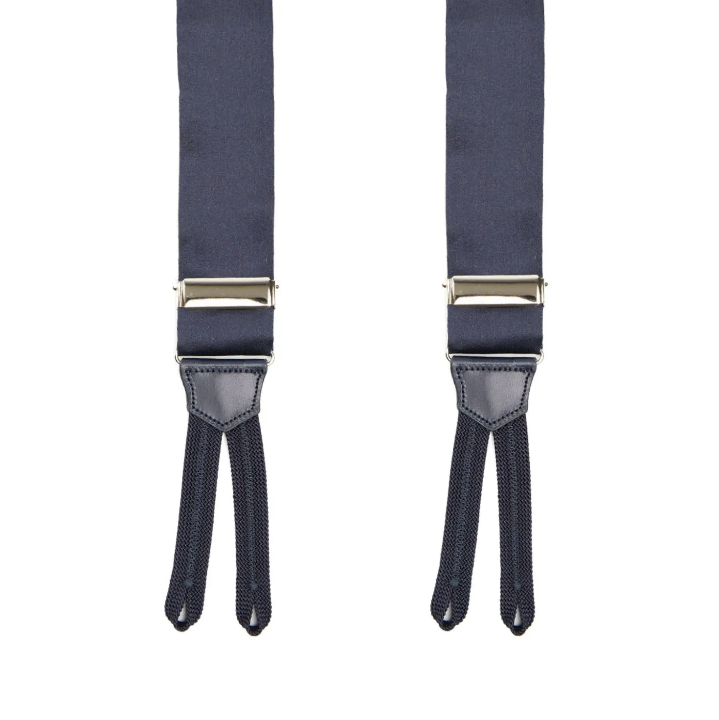 BRETELLE EM BLU SCURO In raso di seta 3,5 cm