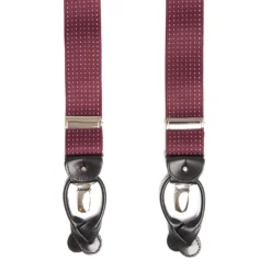 BRETELLE EM BORDEAUX Con micro pois bianchi