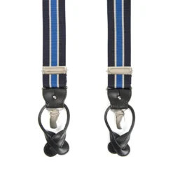 BRETELLE EM RIGATE Blu scuro e azzurro