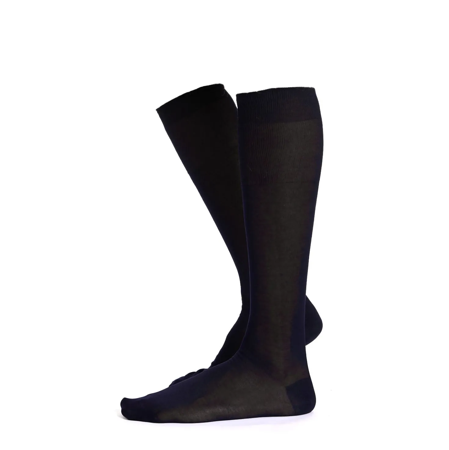 CALZINO LUNGO BLU SCURO In chiffon