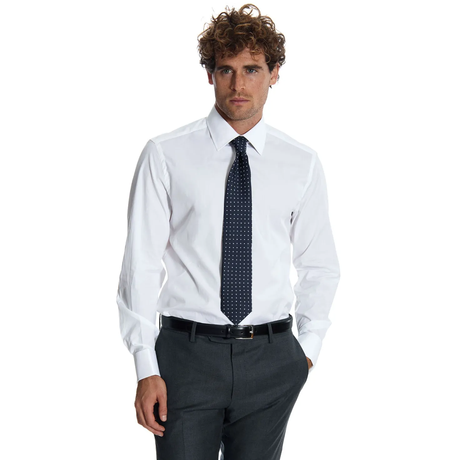 CAMICIA CERIMONIA POLSO GEMELLI REGULAR In cotone super popeline