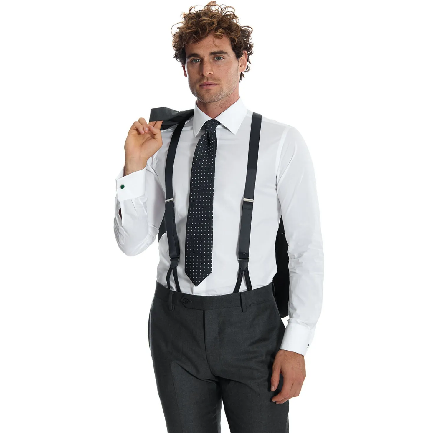 CAMICIA CERIMONIA POLSO GEMELLI SLIM In cotone super popeline