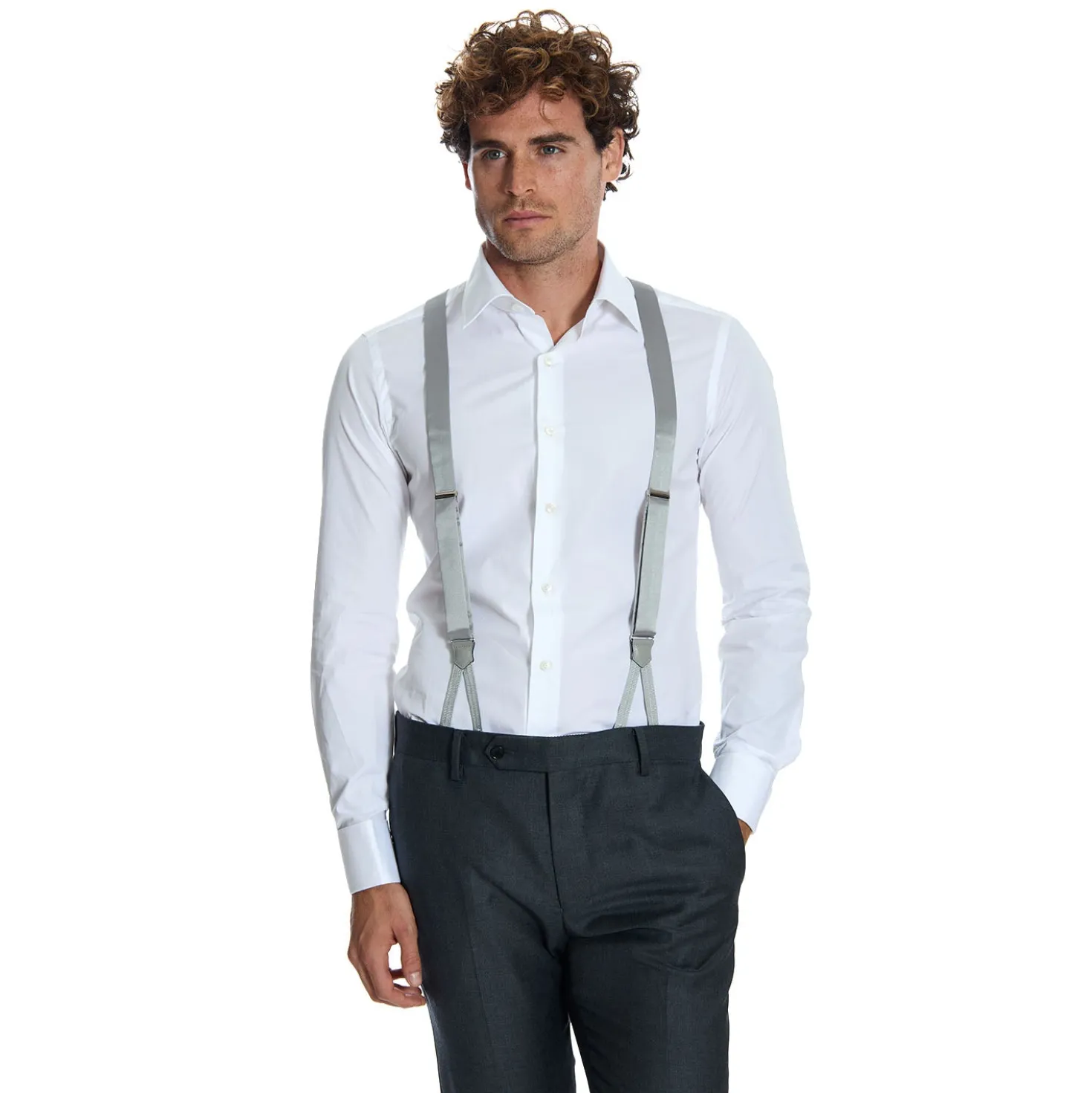 CAMICIA CERIMONIA SLIM In cotone super popeline