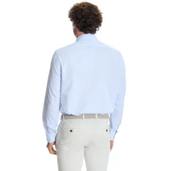 CAMICIA CLASSICA AZZURRA REGULAR In cotone popeline