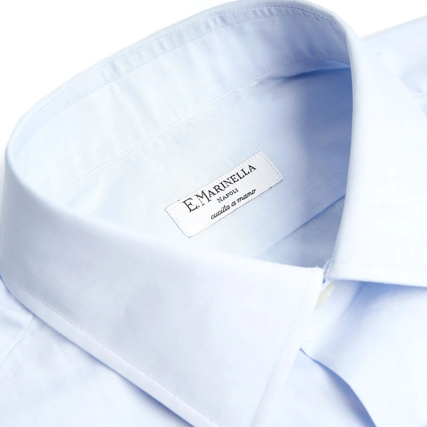 CAMICIA CLASSICA AZZURRA SLIM In cotone popeline