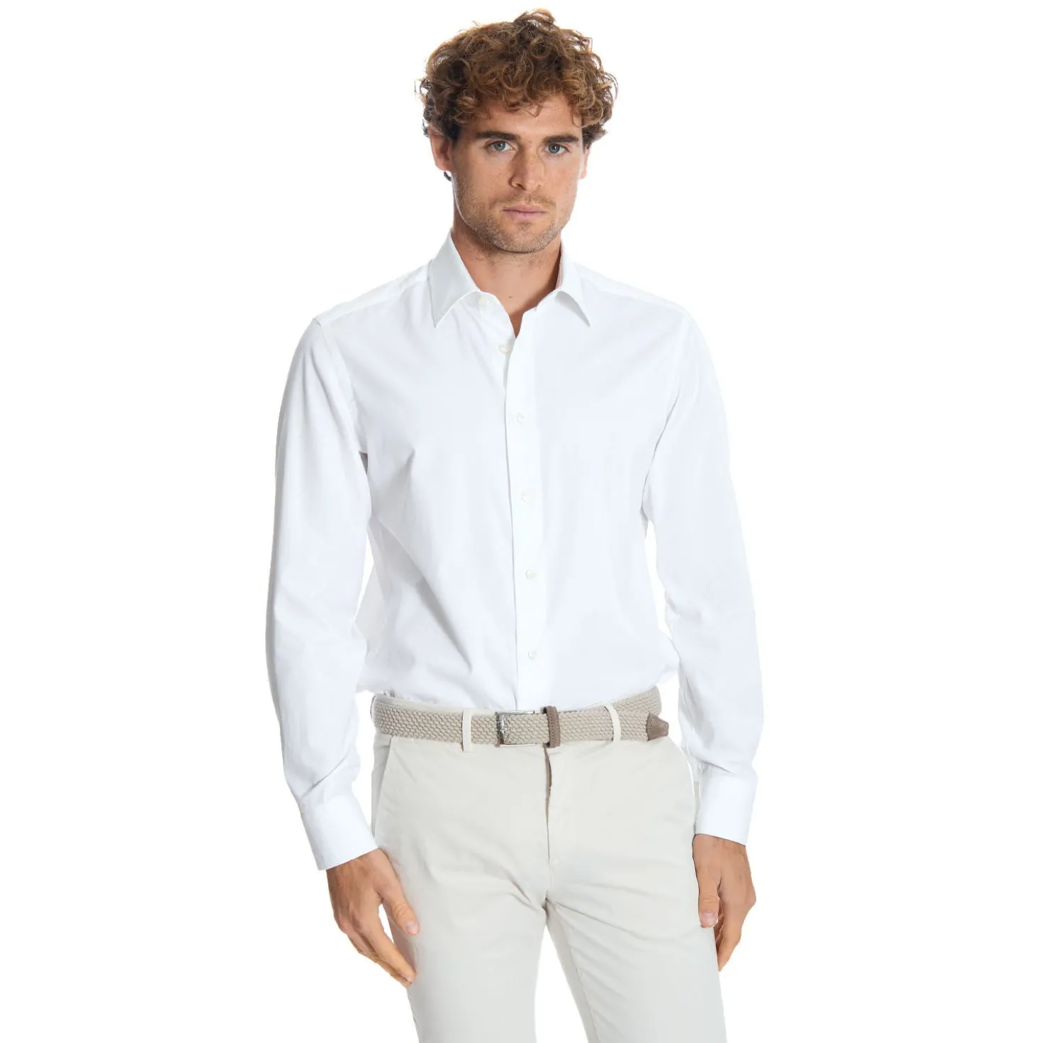 CAMICIA CLASSICA BIANCA REGULAR In cotone popeline