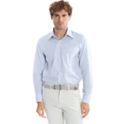 CAMICIA CLASSICA DOPPIA RIGA REGULAR In cotone popeline